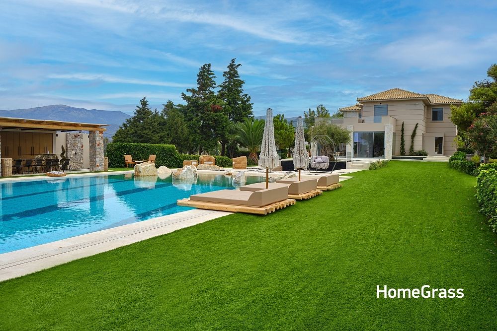 Συνθετικό γκαζόν τοποθέτηση σε κήπο στο Αλεποχώρι